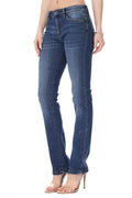 MikuRi 06 Women’s 5 Pocket Mid-Rise Dark Skinny Fit Denim Jeans