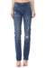 MikuRi 10 Women's 5 Pocket High-Rise Distressed Skinny Fit Denim Jeans